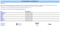 Desktop Screenshot of lists.immunityinc.com
